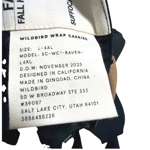 WildBird Aerial Buckle Wrap Raven Black L–4XL Adjustable Waist Support Wrap NWOT - Picture 5 of 6